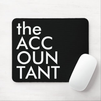 Schwarz Weiß Buchhalter Fett Finanzen Typografie Mousepad