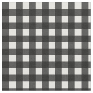 Schwarz-Weiß Buffalo Gingham Kariertes Muster Stoff