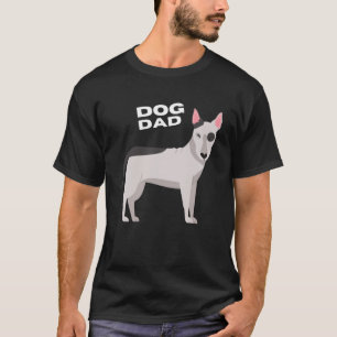 Schwarz-Weiß-Bull-Terrier-Hund-Vater T-Shirt