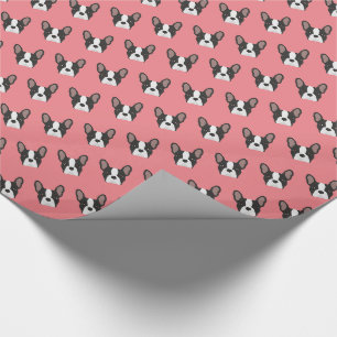 Schwarz-Weiß-Bulldog-Papier Geschenkpapier