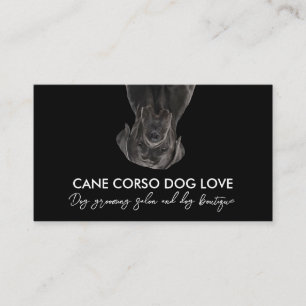 Schwarz Weiß Cane Corso Hund Visitenkarte