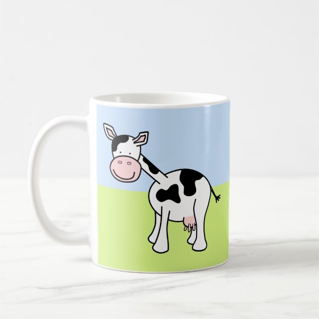 Schwarz-Weiß-Cartoon. Tasse (Links)