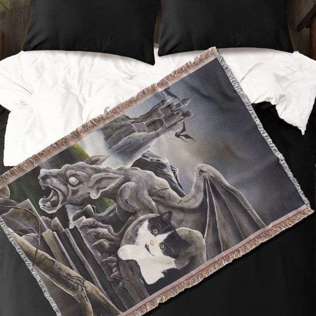 Schwarz-weiß Cat Gargoyle Decke (Von Creator hochgeladen)