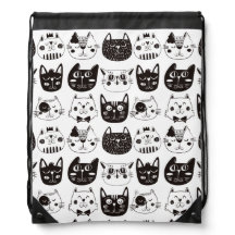 Schwarz-Weiß-Cat-Gesichtspattern