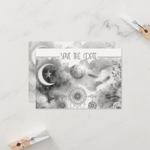 Schwarz-weiß Celestial Moon Dreamcatcher