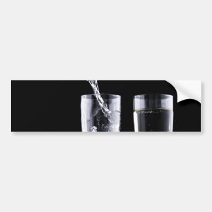 Schwarz-weiß Champagner Party Flute Glasses Festi Autoaufkleber