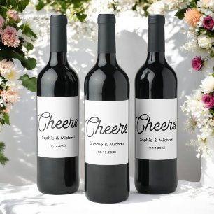 Schwarz-weiß Chef Einfaches Weinetikett