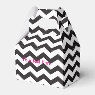 Schwarz-weiß Chevron moderne Partygeschenkboxen Geschenkschachtel