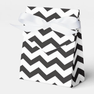 Schwarz-weiß Chevron moderne Partygeschenkboxen Geschenkschachtel
