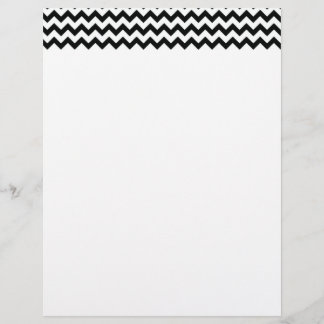 Schwarz-weiß Chevrons Letterhead