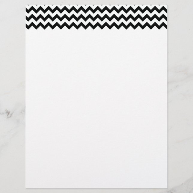 Schwarz-weiß Chevrons Letterhead (Vorderseite)