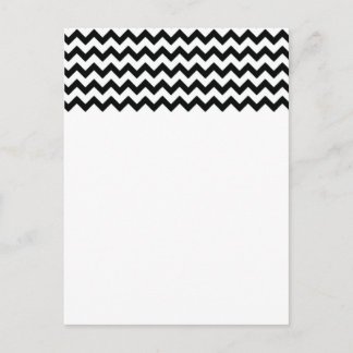Schwarz-weiß Chevrons Postkarte