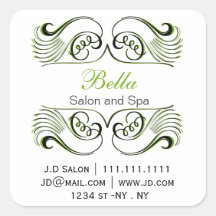 Schwarz-Weiß-Chic Business-Aufkleber