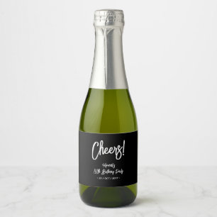 Schwarz & Weiß Chic Cheers 80. Geburtstagsfeier