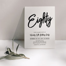 Schwarz & Weiß | Chic Eighty 80. Geburtstagsfeier