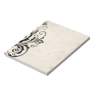 Schwarz-Weiß-Chic-Hochzeit Notizblock