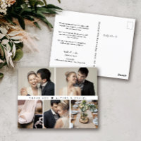 Schwarz-weiß Chic Wedding Foto Collage Trendy