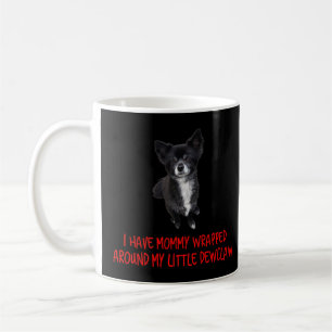 Schwarz & Weiß Chihuahua Mommy in Dewcl Kaffeetasse