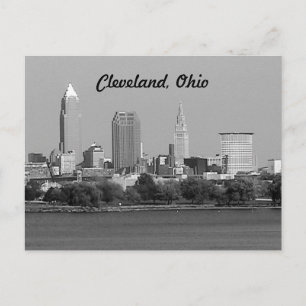 Schwarz-Weiß-Cleveland-OH-Postkarte Postkarte