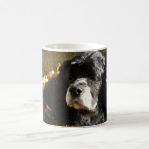 Schwarz-weiß-Cocker-Spaniel-Foto Kaffeetasse
