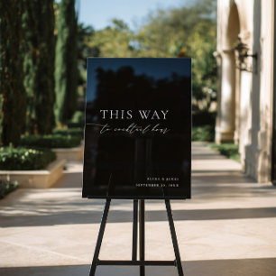 Schwarz-Weiß-Cocktailstunde - Hochzeitszeichen Acrylschild