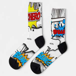 Schwarz-Weiß-Comic-Buch Socken