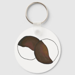 Schwarz-Weiß-Cookies NYC New York City Schlüsselanhänger