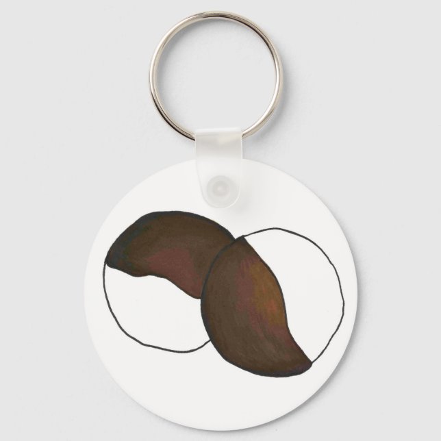 Schwarz-Weiß-Cookies NYC New York City Schlüsselanhänger (Vorderseite)