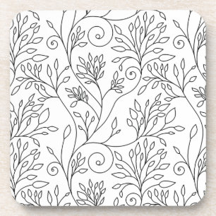 Schwarz-Weiß-Cork-Untersetzer Untersetzer