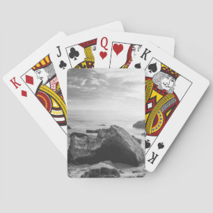 Schwarz-Weiß-Corona del Mar Beach Spielkarten