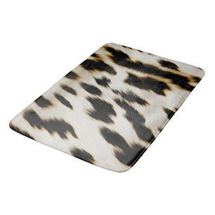 Schwarz-weiß Cowhide Badematte