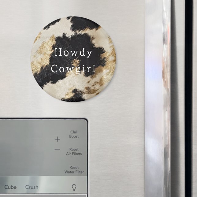 Schwarz-weiß Cowhide Magnet (In Situ (Kühlschrank))
