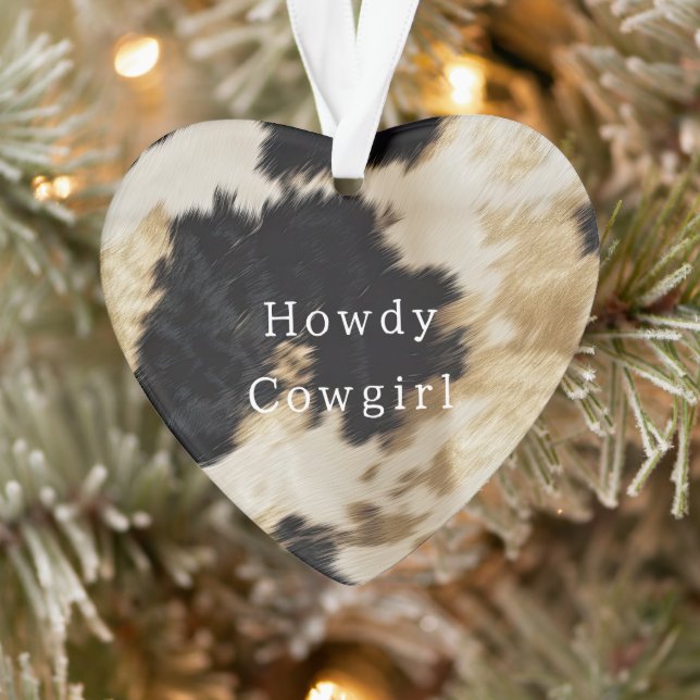 Schwarz-weiß Cowhide Ornament (Baum)