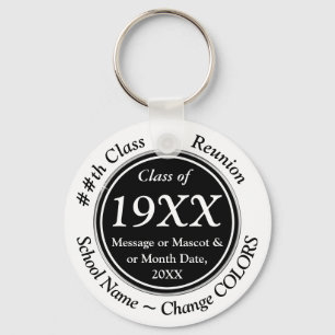 Schwarz, Weiß, Custom, Class of 1972, Gastgeschenk Schlüsselanhänger