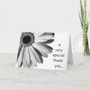 Schwarz-Weiß-Daisy-Petals - Super Niedliches Desig Dankeskarte