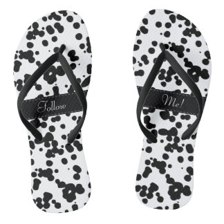 Schwarz-Weiß-Dalmatiner Flip Flops