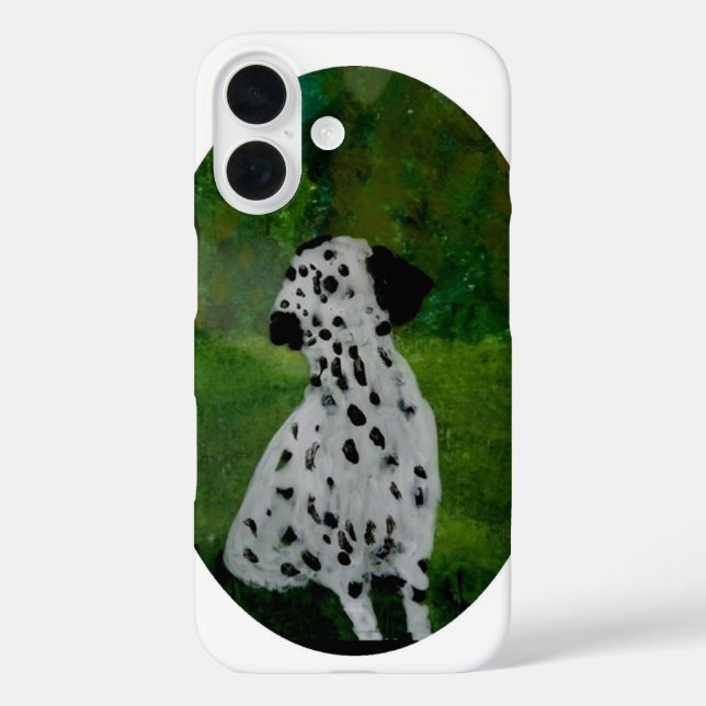 Schwarz-Weiß-Dalmatiner Hunde Kunst Case-Mate iPhone Hülle (Rückseite)