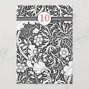 Schwarz-Weiß-Damask 10. Hochzeitstag-Einladung Einladung