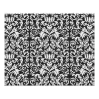 Schwarz-weiß Damask Lace Brocade