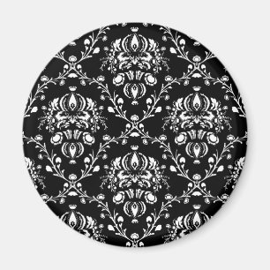 Schwarz-Weiß-Damaskus Magnet