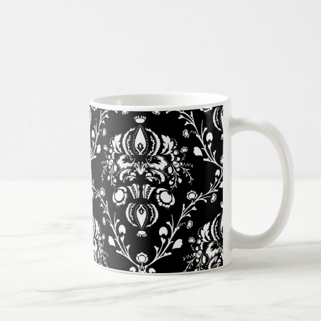 Schwarz-Weiß-Damaskus Tasse (Rechts)