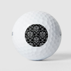 Schwarz-Weiß-Damast Golfball