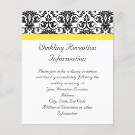 Schwarz/Weiß-Damast mit lebhaftem Gelb