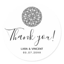 Schwarz-Weiß Danke für den makramefarbenen Stil