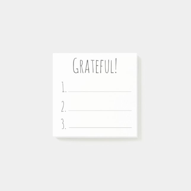 Schwarz-Weiß-Dankesliste Post-it Klebezettel (Vorderseite)