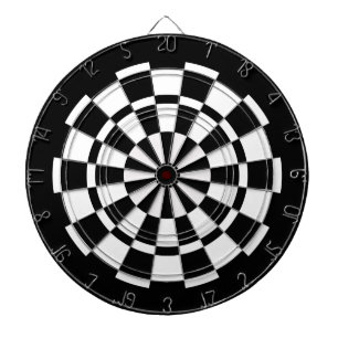 Schwarz-Weiß-Dartboard Dartscheibe