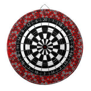Schwarz-Weiß-Dartboard Dartscheibe