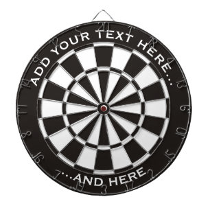 Schwarz-Weiß-Dartboard mit benutzerdefiniertem Tex Dartscheibe