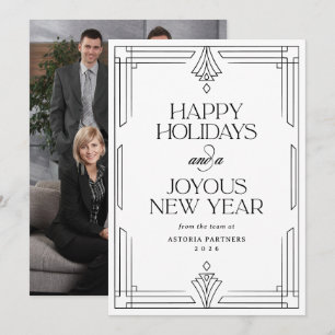 Schwarz-Weiß Deco Frohe Weihnachten Geschäftlich
