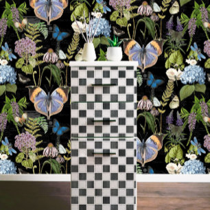 Schwarz-Weiß-Decoupage der Checkbox Seidenpapier